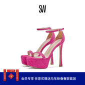 NUDISTCURVE 夏季 HOLLYWOOD SHINE SANDAL 细高跟一字带凉鞋 女