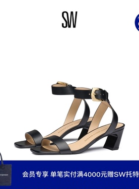 【春夏新品】SW SAI SANDAL 50 春夏金属搭扣一字带高跟凉鞋女