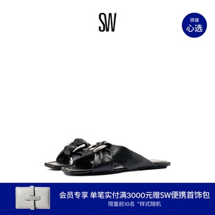 【限时礼遇】SW CECE SLIDE 交叉带平底方头外穿凉鞋凉拖女