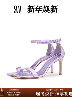 SW NUNAKEDCURVE 85 SANDAL 春夏新款细高跟方头一字带凉鞋女