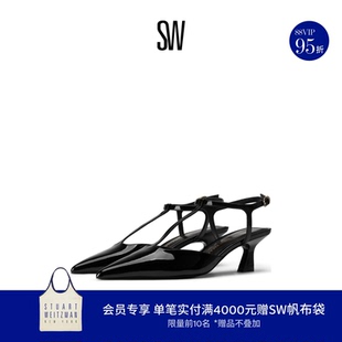 【限时礼遇】【夏季新品】SW VINNIE T-STRAP PUMP小猫跟高跟女鞋