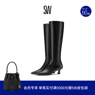 BOOT ZIP 尖头小猫跟拉链长靴女 VINNIE