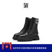 CRYSTAL NOVA BEDFORD BOOTIE 秋冬水晶厚底马丁靴粗跟短靴