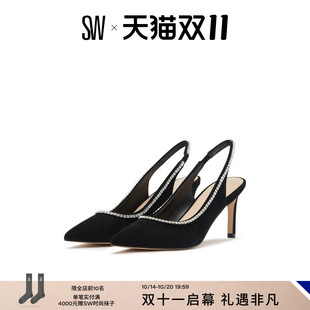 SLINGBACK 露跟单鞋 DANCER 女 细跟高跟鞋 CRYSTAL 夏季 PUMP