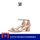 一字带梯形跟凉鞋 Stuart 仙女风 SIMPLELEAN 春夏经典 Weitzman