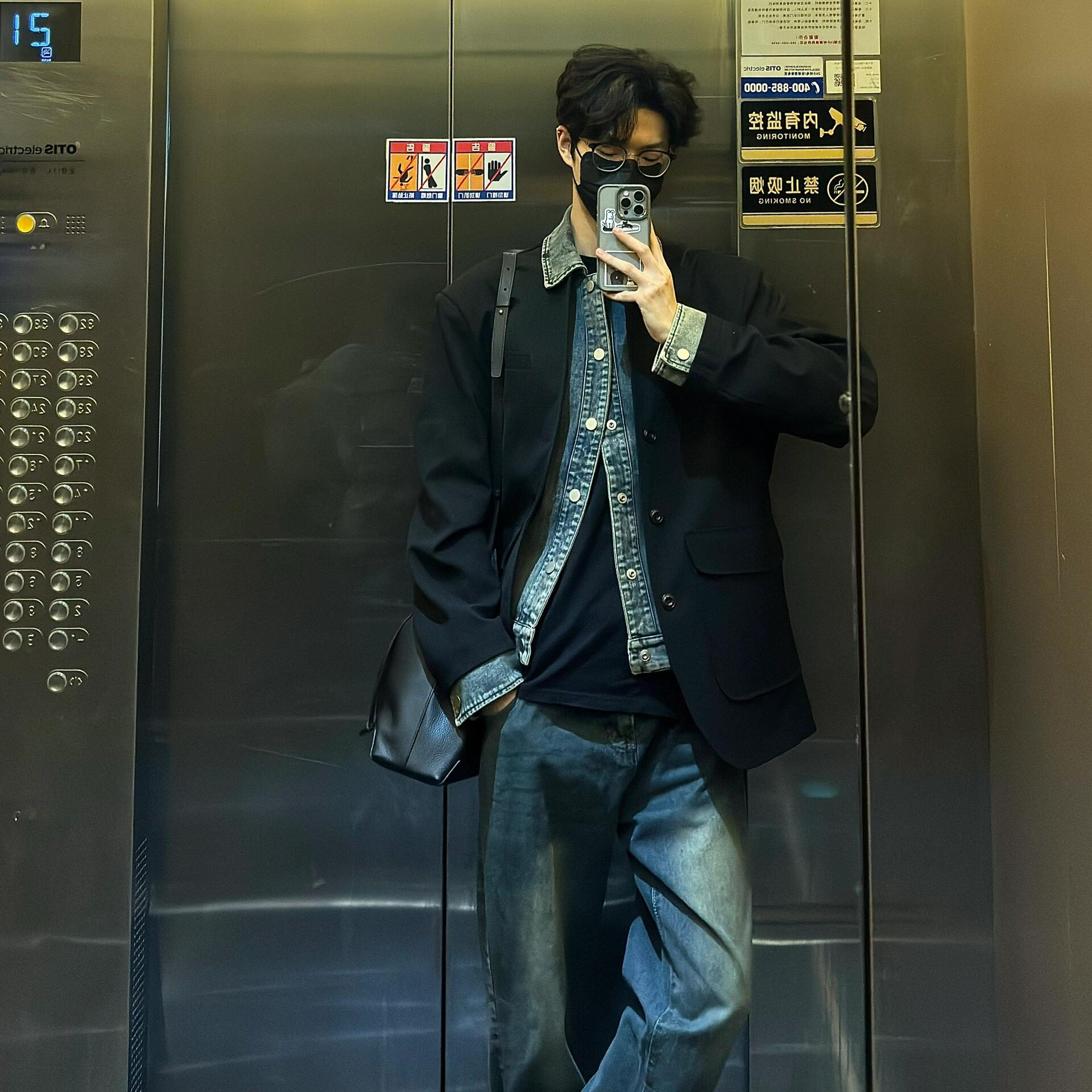 衣服男2025新款爆款春季复古夹克外套男装痞帅风一套搭配直筒长裤