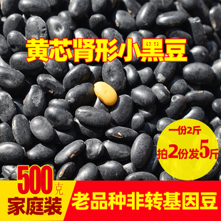 沂蒙山老品种肾型黑豆黄心小黑豆黄芯新货发豆芽豆浆煮粥五谷杂粮