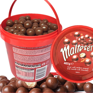 bucket 澳洲 chocolate牛奶夹心巧克力豆party 麦丽素 465g 英国