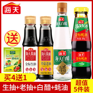 调料大全 做菜调料海天酱油组合小瓶宿舍蘸饺子家用醋调味料套装