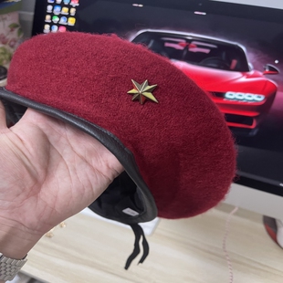 新款网红复古潮帽 男女羊毛贝雷帽 切格瓦拉帽欧美韩版大小号帽子