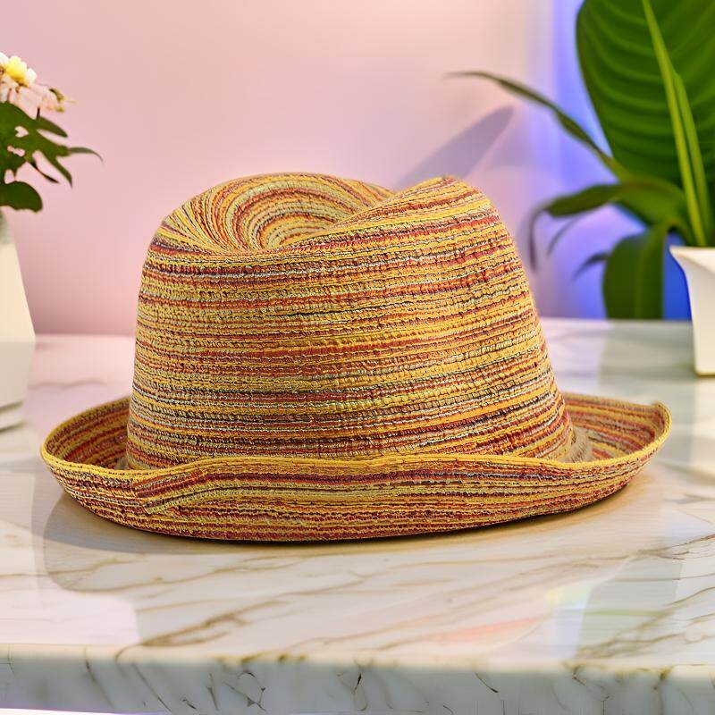 26夏季出游小礼帽女休闲百搭防晒遮阳帽男士户外复古时尚爵士帽子