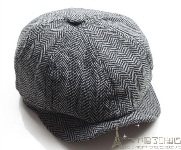 超大头围硬汉鸭舌帽复古文艺导演