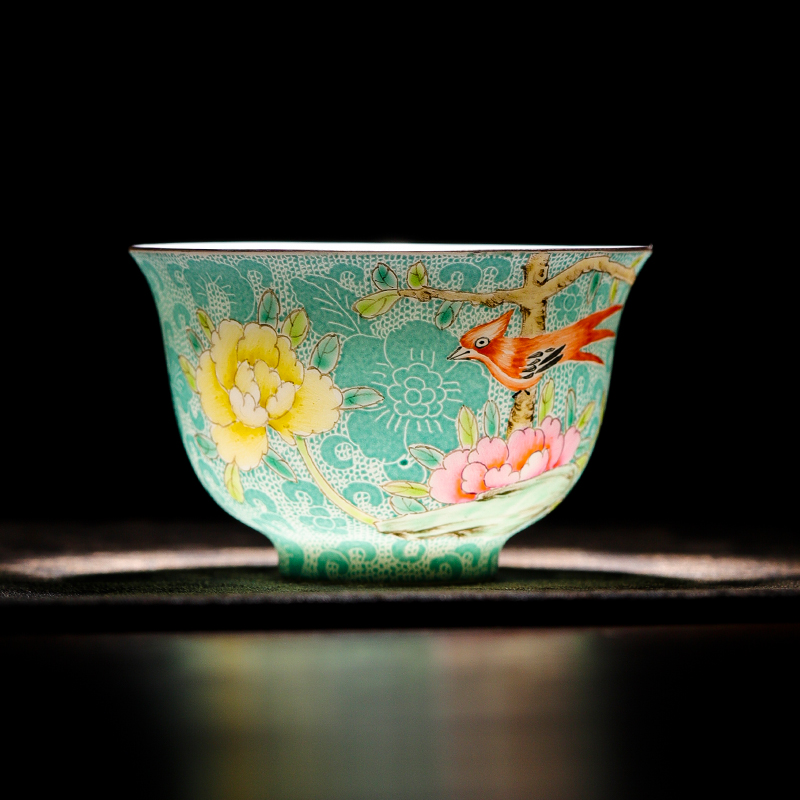 景德镇官方陶瓷扒花主人杯