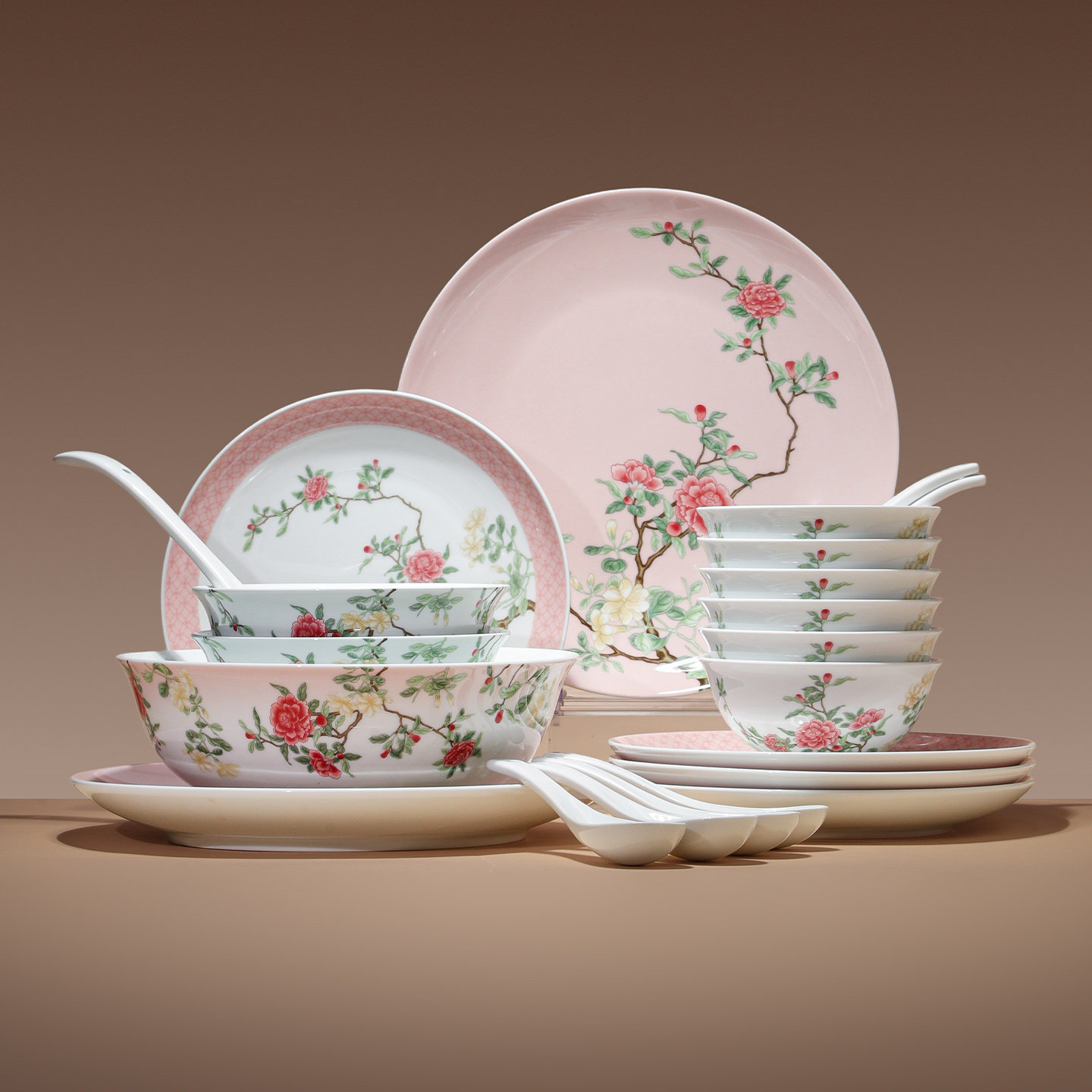 景德镇官方陶瓷餐具套装家用碗盘子乔迁礼物高档精致礼盒装伴手礼