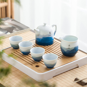 景德镇官方国货陶瓷茶具套装中式茶壶品茗茶杯家用三才盖碗乔迁礼