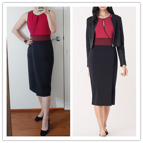 思思美代 美国正品代购dvf  拼色 修身 连衣裙Joanne清货不退换