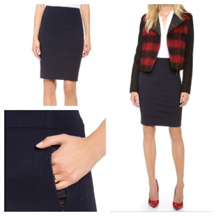 思思美代 正品dvf 秋冬新品经典包臀裙 翘臀 铅笔裙 半身裙 折