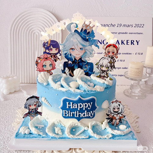 二次元原元神生日蛋糕装饰插件