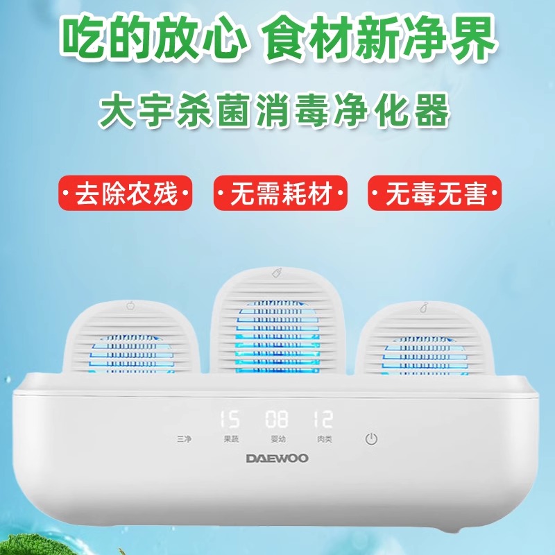 大宇果蔬清洗机双仓家用食材净化器洗水果神器洗菜机果蔬消毒机