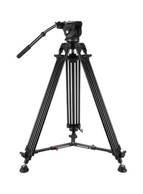 WF伟峰616单反相机摄像机专业三脚架阻尼液压碗口云台滑轨三角架