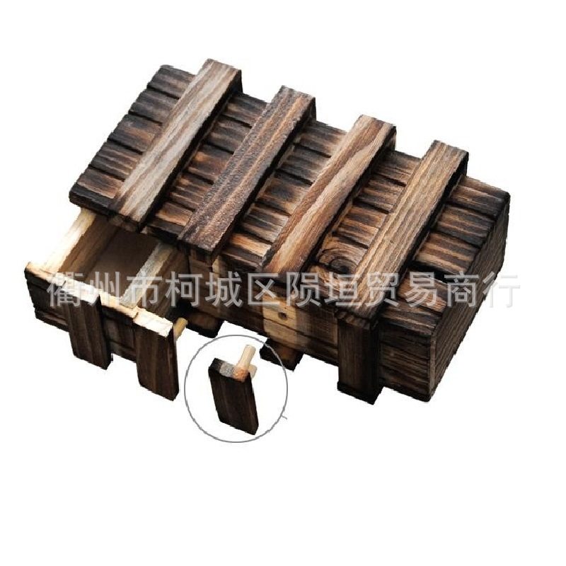 跨境学校科教三开魔盒孔明锁首饰盒机关盒子密室逃脱道具创意礼物