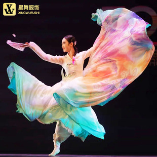 朝鲜舞飞花蝶语舞蹈服民族绝美舞台服超仙飘逸演出服艺考女独舞