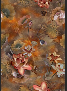 四方连续花型设计PSD TIF印花 素材 无分层 花朵T801041