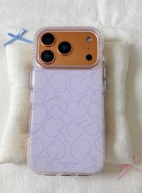 ins紫色线条苹果磨砂圆边双层适用苹果17promax手机壳iPhone16新款保护套15 /14/13全包硅胶防摔日韩