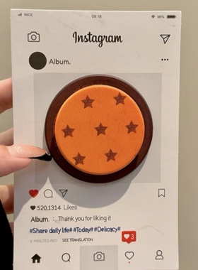 ins橙色小星星适用MagSafe手机磁吸懒人伸缩气囊支架强力吸附女