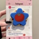 ins简约星星蓝底番茄适用MagSafe手机磁吸气囊支架强力吸附懒人女