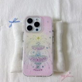 ins闪片彩色喷泉圆边双层适用苹果16promax手机壳iPhone15新款 保护套14 13全包硅胶防摔日韩小众