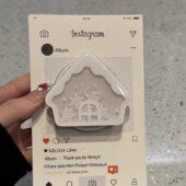 ins冬季 摇摇乐雪花适用MagSafe手机磁吸懒人支架气囊伸缩强力吸附