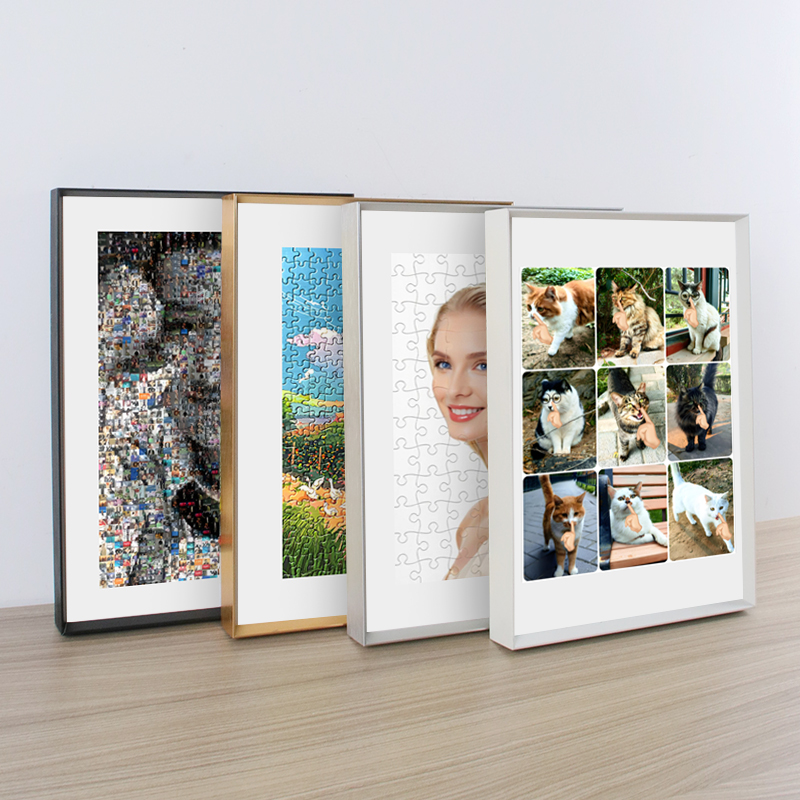 金属拼图框架裱框1000片500国潮70×50×75一千块铝合金相框挂墙