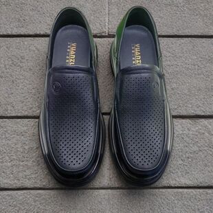 远足上海凉鞋男2025新款头层牛皮洞洞套脚休闲透气软面耐磨时尚潮