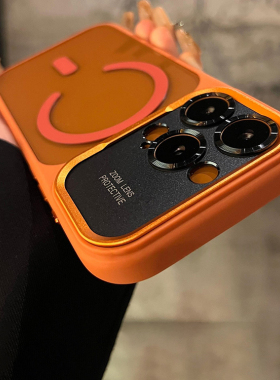 【官方同款】新款橙色手机壳适用苹果 17 Pro Max高级肤感金属镜框 iphone17 Air/16 /15/1413磁吸充电保护壳