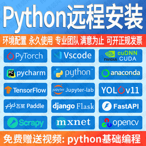 python安装anaconda/pytorch环境配置tensorflow/opencv库vscode