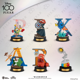 野兽王国迪士尼100年庆典字母款胡迪皮克斯跳跳灯手办新年礼物