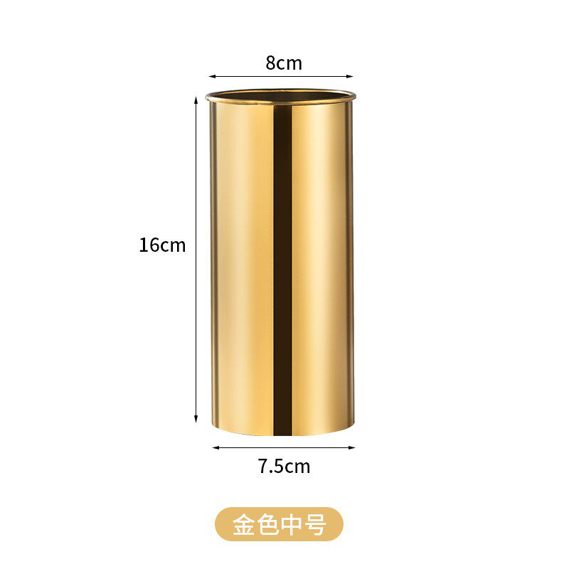 日式不锈钢吧台用具吧勺子桶酒吧调酒工具收纳筒吸管筷子筒竹签筒