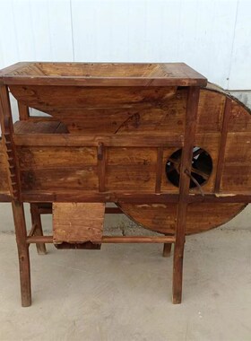 民俗老物件农耕文化旧农具风车木犁水车播种机村史馆展览怀旧摆件