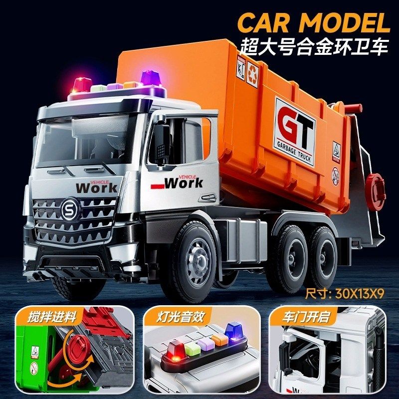 合金惯性环卫垃圾清运车儿童玩具超大号扫地工程车分类桶男孩3岁4,玩具/童车/益智/积木/模型,惯性/回力/滑行玩具,淘宝优惠券,粉丝福利购,淘宝优惠卷