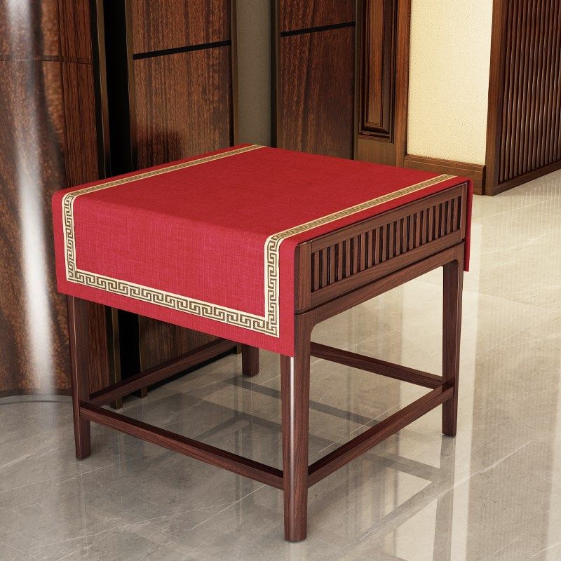 中式角几台布结婚床头柜盖布红色桌布套罩电器防尘罩装饰桌面垫,居家布艺,万能盖巾,淘宝优惠券,粉丝福利购,淘宝优惠卷