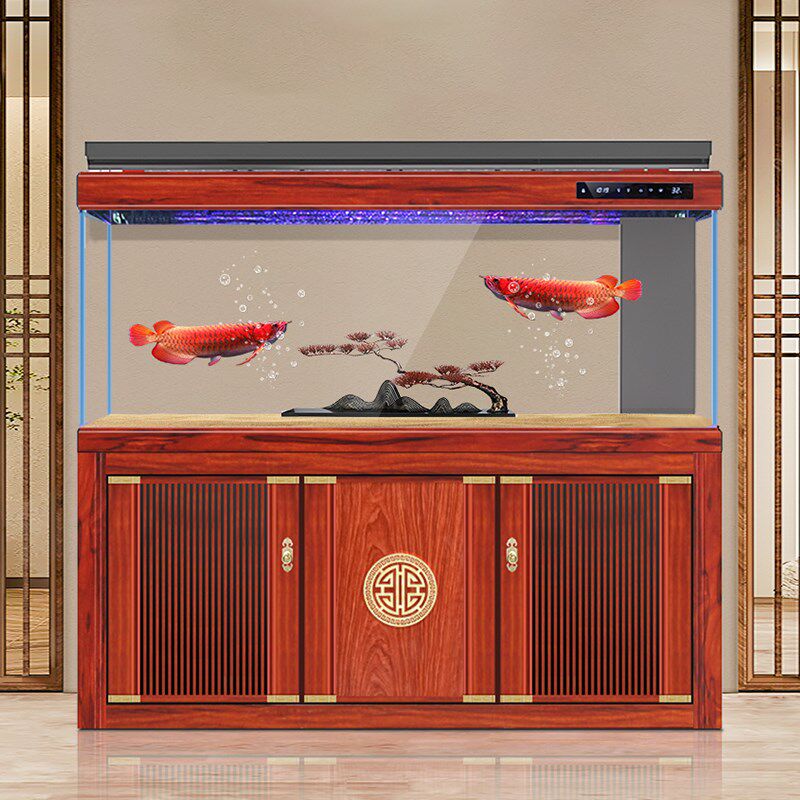 鱼缸客厅2024新款中式家用大型办公室落地超白隔断屏风底滤免换水,宠物/宠物食品及用品,底柜/落地缸,淘宝优惠券,粉丝福利购,淘宝优惠卷