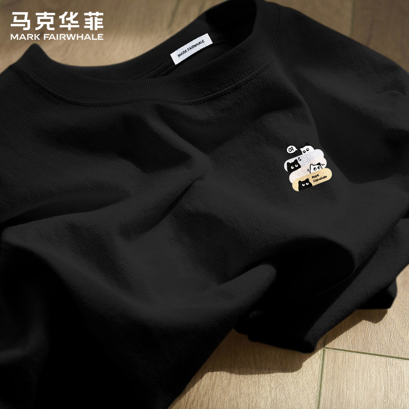 马克华菲男士纯棉短袖印花T恤