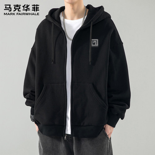 马克华菲春季连帽开衫卫衣男款