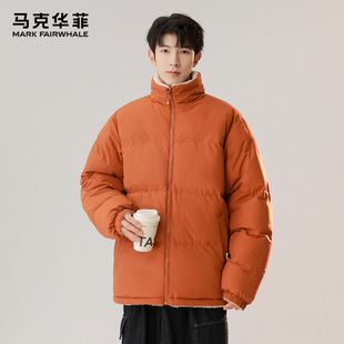 新款 休闲宽松2025冬季 双面穿羊羔绒棉衣外套 棉服男士 马克华菲短款
