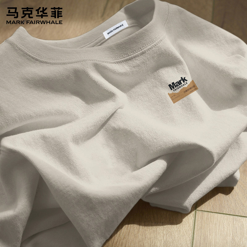 马克华菲短袖T恤男款2026夏季新款纯棉宽松印花休闲上衣时髦男装