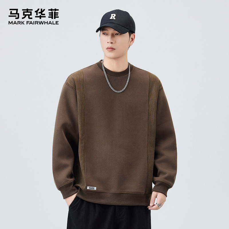 马克华菲圆领套头潮流卫衣男士