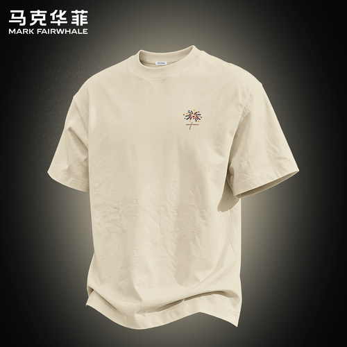 马克华菲专版纯棉印花短袖T恤男