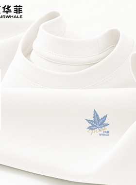 马克华菲2026新款夏季男士短袖T恤白色纯棉宽松印花休闲上衣潮牌