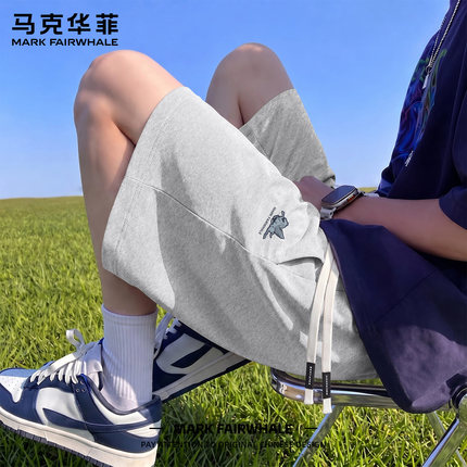 马克华菲华棉男士宽松型五分裤夏季新款户外运动休闲百搭日常短裤